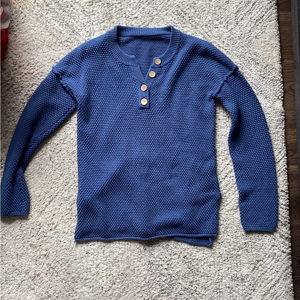 Button Knit Sweater - NEW